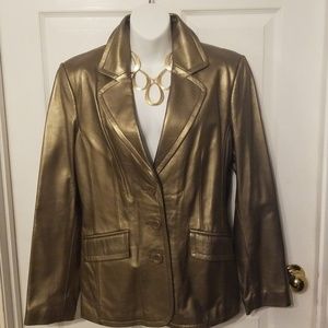 Genuine Leather Blazer
